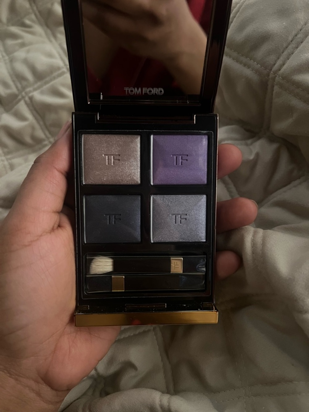 Tom Ford Eye Color Quad — Taupe, Violet, Charcoal & Silver